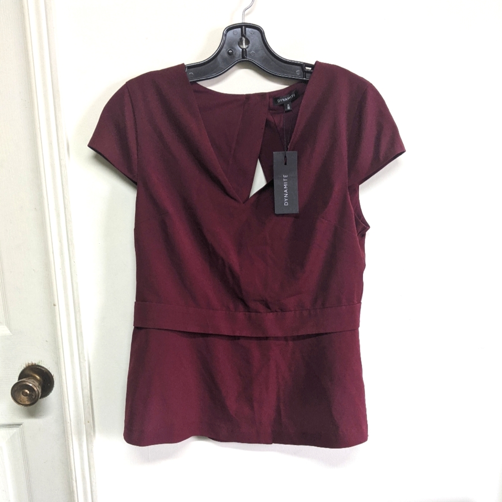 NWT Dynamite Blouse in Burgundy